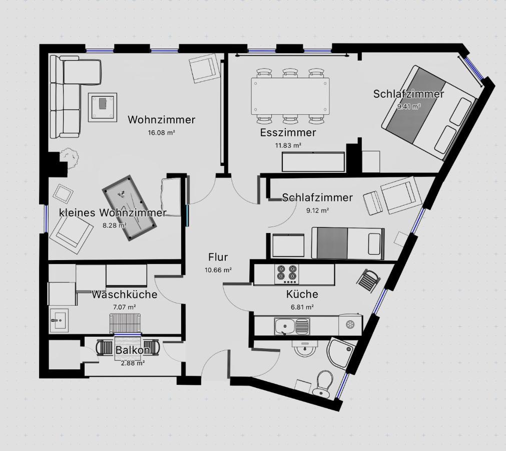 Das Blaue Tuerchen - Wohnung Mit Beamer Und Kicker Bremerhaven Exterior photo